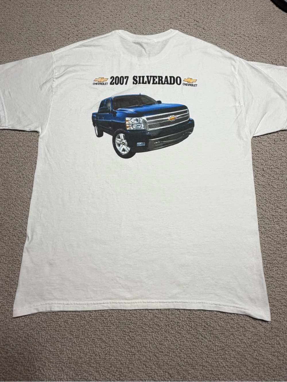 Y2K 2007 Chevy Silverado Promo Graphic T-Shirt White XL 🛻💨